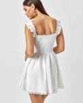 Trendy White Square Neck Mini Corset Dress