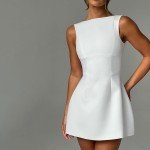 ABYOVRT Women’s Backless Sleeveless Mini Dress