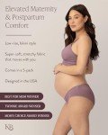 Kindred Bravely Under the Belly Maternity Underwear | Pregnancy Bikini Underwear - 5 Pack (Assorted Pastels, Large)