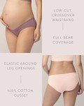 Kindred Bravely Under the Belly Maternity Underwear | Pregnancy Bikini Underwear - 5 Pack (Assorted Pastels, Large)