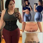 SHAPERX Women's 26 Steel Boned Corset Short Torso Heavy Duty Waist Trainer Corset for Weight Loss, SZ1934-Black-S