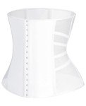 FeelinGirl Waist Trainer for Women Mesh Underbust Corset body shaper tummy control Shapewear Waist Cincher Girdles White