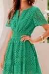 PrettyGarden Women's Summer V-Neck Lace Ruffle Dress