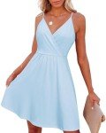 Baby Blue Summer Wrap Dress with Pockets