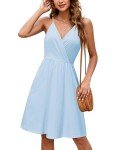 Baby Blue Summer Wrap Dress with Pockets