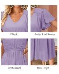 Lavender Boho Maxi Dress for Summer Beach Wear