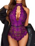 Avidlove Women's Lace Snap Crotch Bodysuit - XL