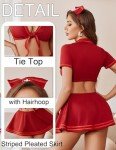 Avidlove Nurse Lingerie Roleplay Set with Tie Top