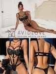 Avidlove Women’s Sexy Underwired Babydoll Lingerie Set