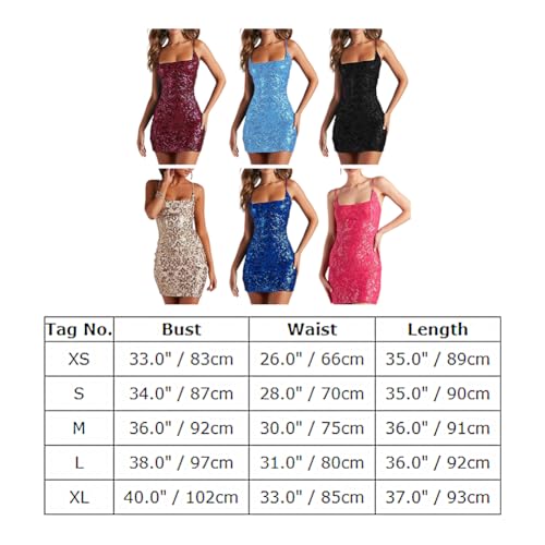 Blue Homecoming Dress for Teens Girls Womens Spaghetti Straps Sparkly Sequin Bodycon Dress Streetwear Festival Rave Dance Cocktail Party Dress Mini Short Prom Dresses Backless Royal Blue S