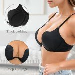 Cleavage-Enhancing Low Plunge Push-Up Bra