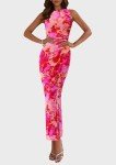 Floral Sleeveless Maxi Dress for Wedding Guests