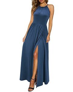 KILIG Women's Navy Halter Maxi Dress - Summer Vibes
