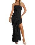 ZESICA Women's Off-Shoulder Bodycon Maxi Dress