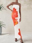 Floral Strapless Maxi Dress for Summer Events