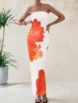 Floral Strapless Maxi Dress for Summer Events