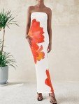 Floral Strapless Maxi Dress for Summer Events