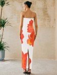 Floral Strapless Maxi Dress for Summer Events