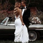 SEIM Elegant Boho Mermaid Wedding Dress for Brides