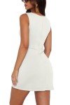 Trendy White Mini Dress for Women’s Outings