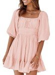 Dokotoo Women’s Square Neck A-Line Summer Dress