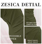 ZESICA One Shoulder Ruched Bodycon Maxi Dress