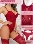 Women's Lace Lingerie Set with Garter Belt