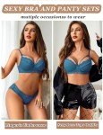 Avidlove Women's Blue Green Lingerie Set - Large