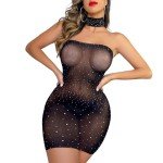 Sparkle Rhinestone Teddy Lingerie Set for Women