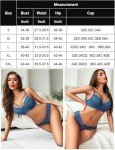 Avidlove Women's Blue Green Lingerie Set - Large