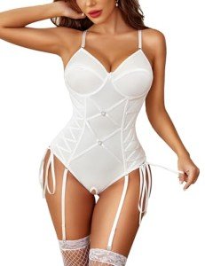 Avidlove Women's Sexy Lingerie Set with Garter Belt