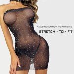 Sparkle Rhinestone Teddy Lingerie Set for Women