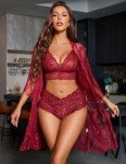 Avidlove Women's Lace Lingerie Set with Kimono
