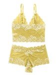 Lilosy Floral Lace Pajamas Set for Women