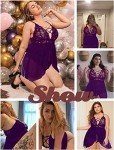 Avidlove Plus Size Lace Babydoll Lingerie Dress