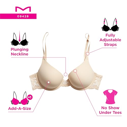 Maidenform womens Natural Boost Demi 09428 bras, Latte Lift, 36B US