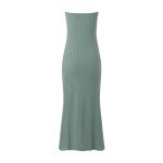 Women's Strapless Ruched High Waist Maxi Dress