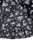 WDIRARA Women's Floral Ruffle Hem Backless Dress