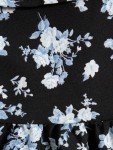 WDIRARA Women's Floral Ruffle Hem Backless Dress