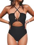 CUPSHE Black One Piece Swimsuit XL Women's Fashion