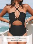 CUPSHE Black One Piece Swimsuit XL Women's Fashion