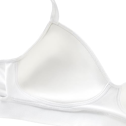Hanes Womens Wireless Seamless Full-coverage Convertible T-shirt With Moisture-wicking Bra, White, Medium US