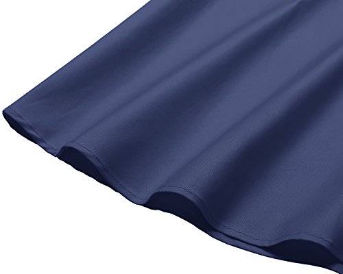 Bbonlinedress Women Short 1950s Vintage Cocktail Party Swing 50s 60s Retro Formal Party Wedding Guest Dresses Navy L