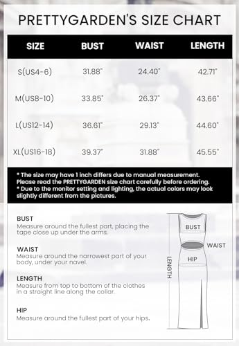 PRETTYGARDEN Women's Summer Midi Bodycon Dresses Casual Crew Neck Side Slit Sleeveless Knit Cut Out Tank Top Dress (Z-Black,Small)