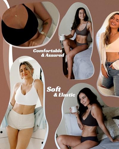 HORISUN Comfortable Bras for Women Wireless Seamless Push Up Bra(White L)