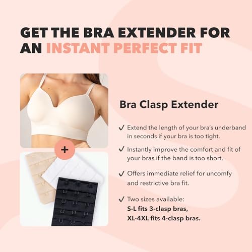 SHAPERMINT Bra for Women | Supportive Comfortable Seamless Wireless Bras with Adjustable Convertible Straps | Everyday Comfy Bralettes from Small to Plus Size, Beige, X-Large