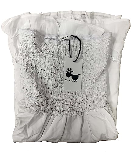 Tsher Tube Top Dress for Women Summer Solid Strapless Mini Dresses, Off The shoudle Ruffle Beach Dress (S, Black Strapless Mini Dresses)…