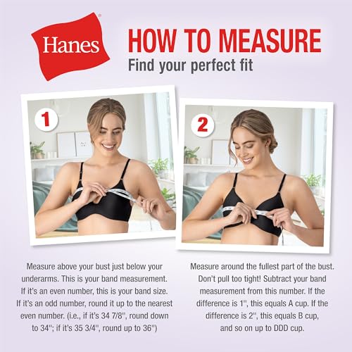 Hanes womens Smoothtec Comfortflex Fit Wirefree Mhg796 Bras, Black, Medium US