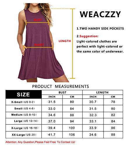 WEACZZY Women Summer Casual Relaxed Strappy Sleeveless Beach Short Mini Dress (Light Blue, M)