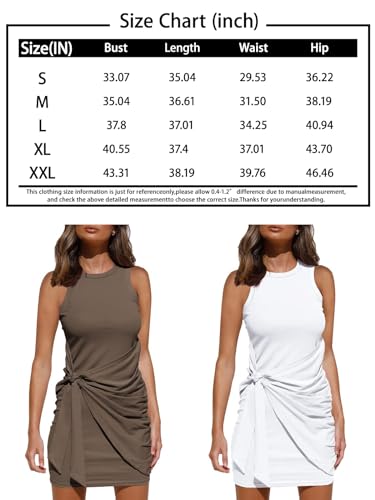 LILLUSORY Summer Dresses for Women 2024 Spring White Mini Dress Beach Graduation Bachelorette Outfits Casual Cute Sleeveless Bodycon Trendy Short Dress Linen Halter Clothes White